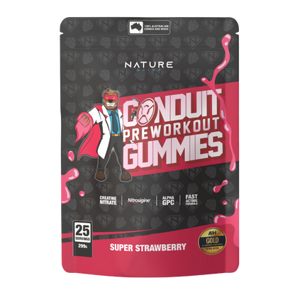 Conduit Preworkout Gummies Super Strawberry