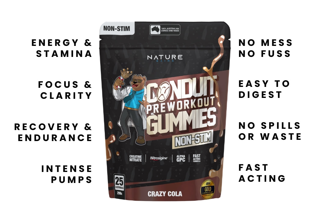 NON-STIM Pre-Workout PUMP Gummies - Nature Gains